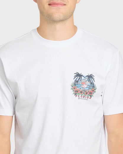 Flamazing Short Sleeve Cotton T-Shirt - White