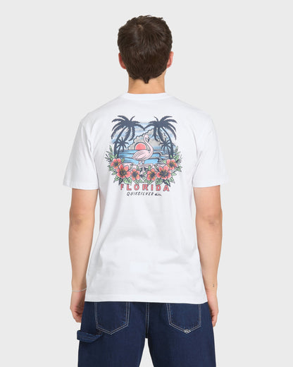 Flamazing Short Sleeve Cotton T-Shirt - White
