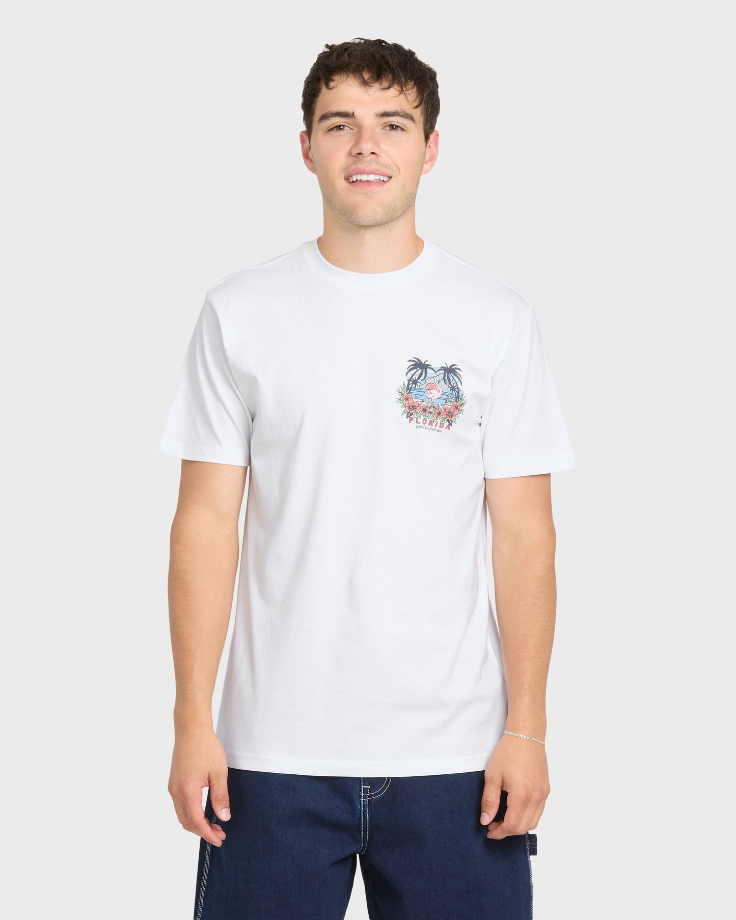 Flamazing Short Sleeve Cotton T-Shirt - White