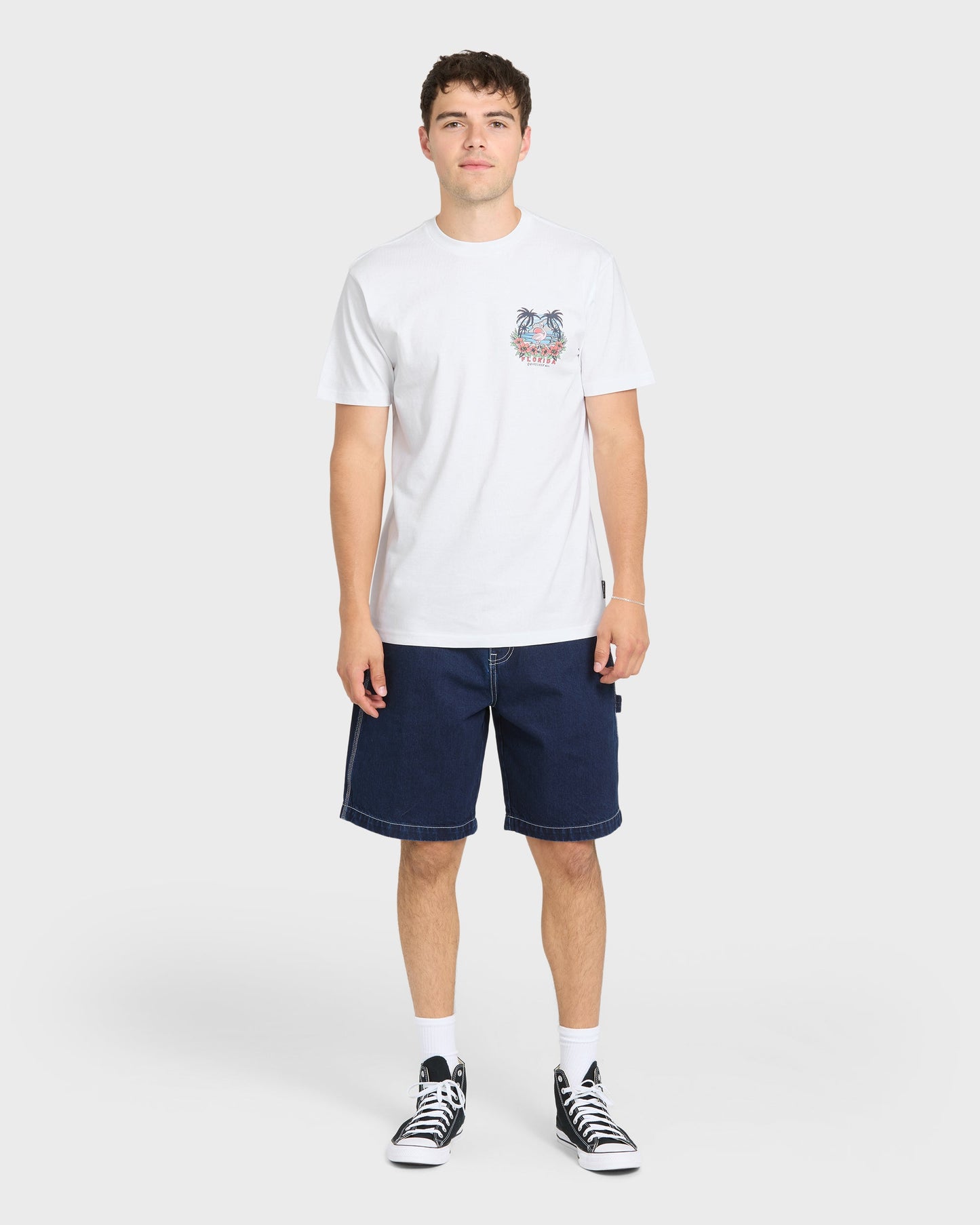 Flamazing Short Sleeve Cotton T-Shirt - White