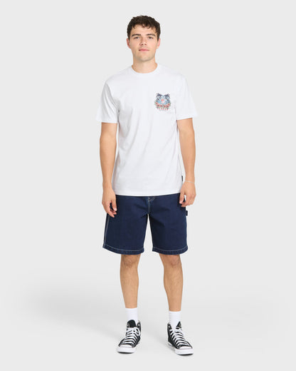 Flamazing Short Sleeve Cotton T-Shirt - White
