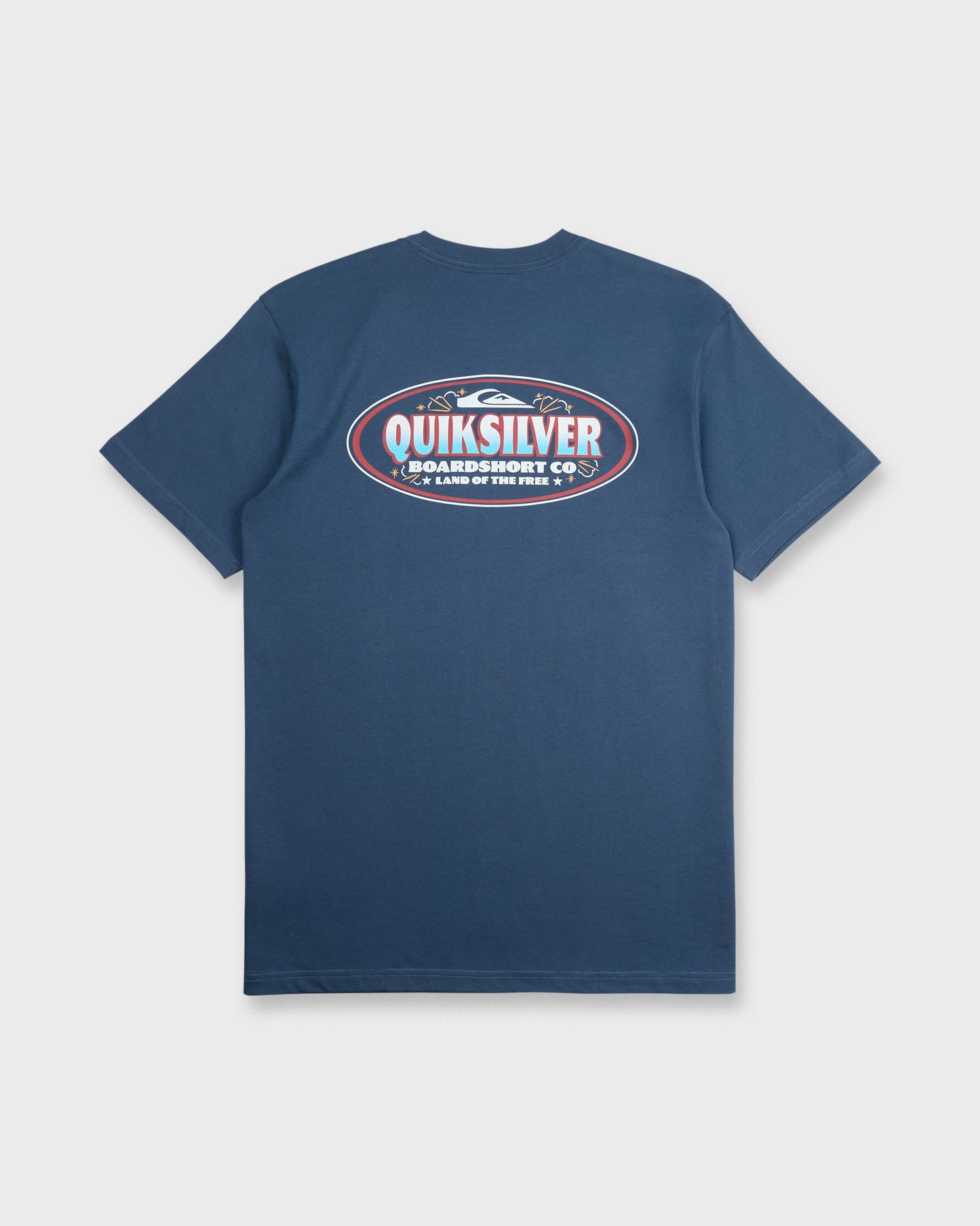 Firecracker Short Sleeve Cotton T-Shirt - Dark Denim