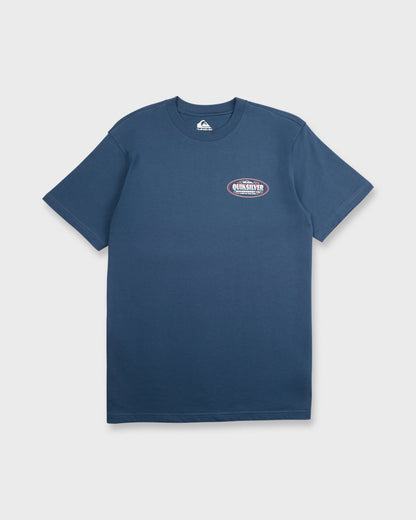 Firecracker Short Sleeve Cotton T-Shirt - Dark Denim