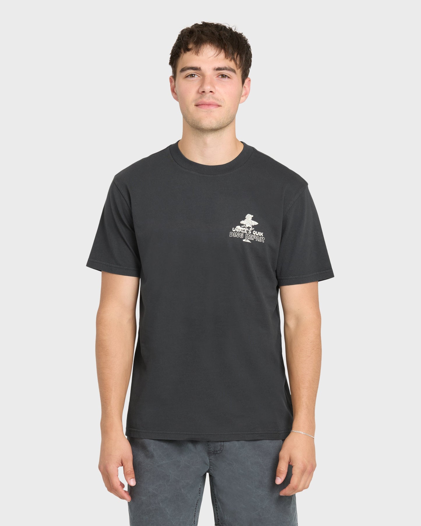 Unkles Ding Repair Pigment Dye Short Sleeve Knit T-Shirt - Phantom