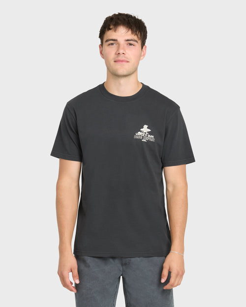 Unkles Ding Repair Pigment Dye Short Sleeve Knit T-Shirt - Phantom