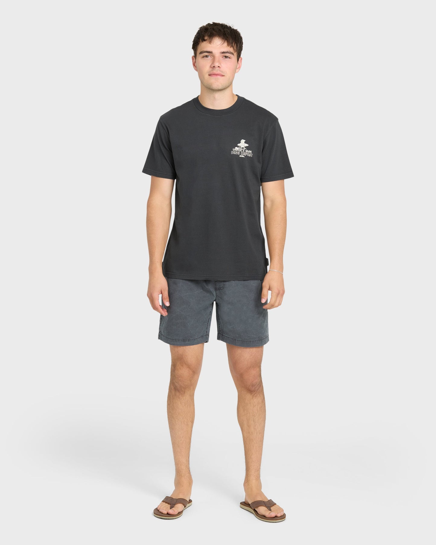 Unkles Ding Repair Pigment Dye Short Sleeve Knit T-Shirt - Phantom