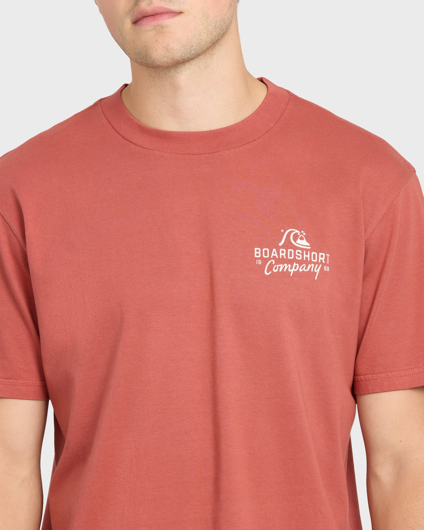 Factory Label Pigment Dye Short Sleeve Cotton T-Shirt - Bossa Nova