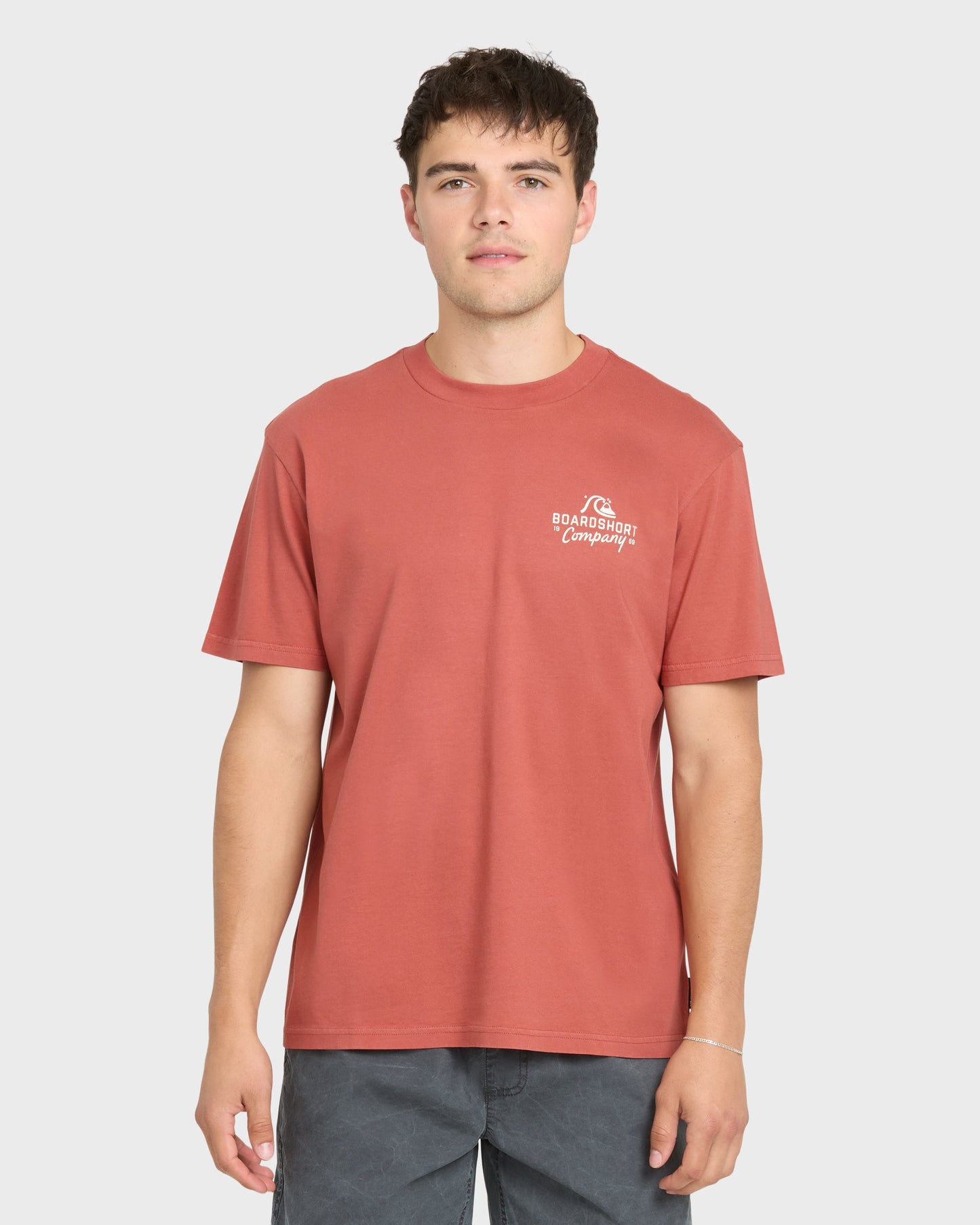Factory Label Pigment Dye Short Sleeve Cotton T-Shirt - Bossa Nova