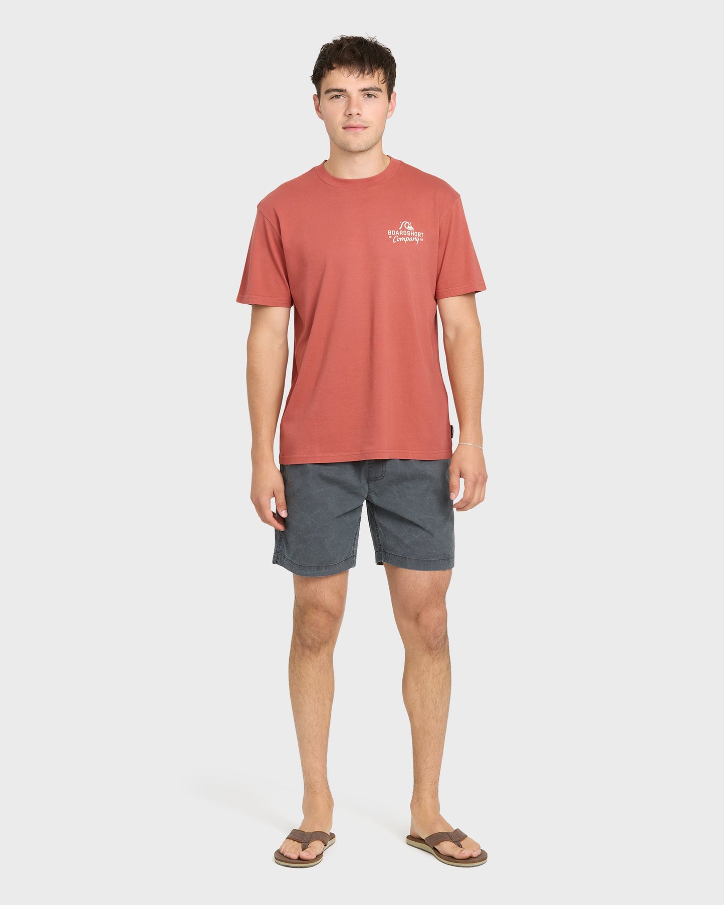 Factory Label Pigment Dye Short Sleeve Cotton T-Shirt - Bossa Nova