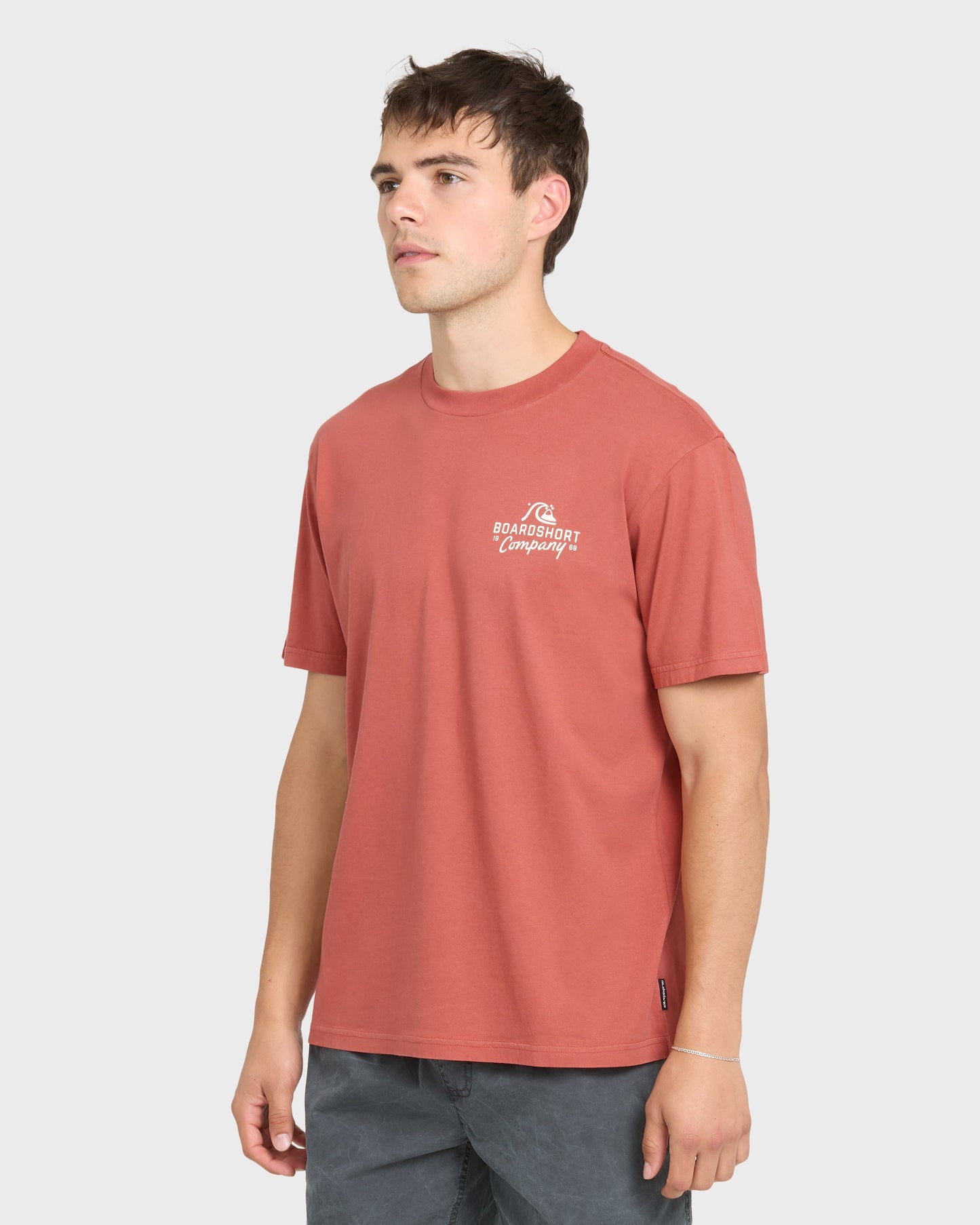 Factory Label Pigment Dye Short Sleeve Cotton T-Shirt - Bossa Nova