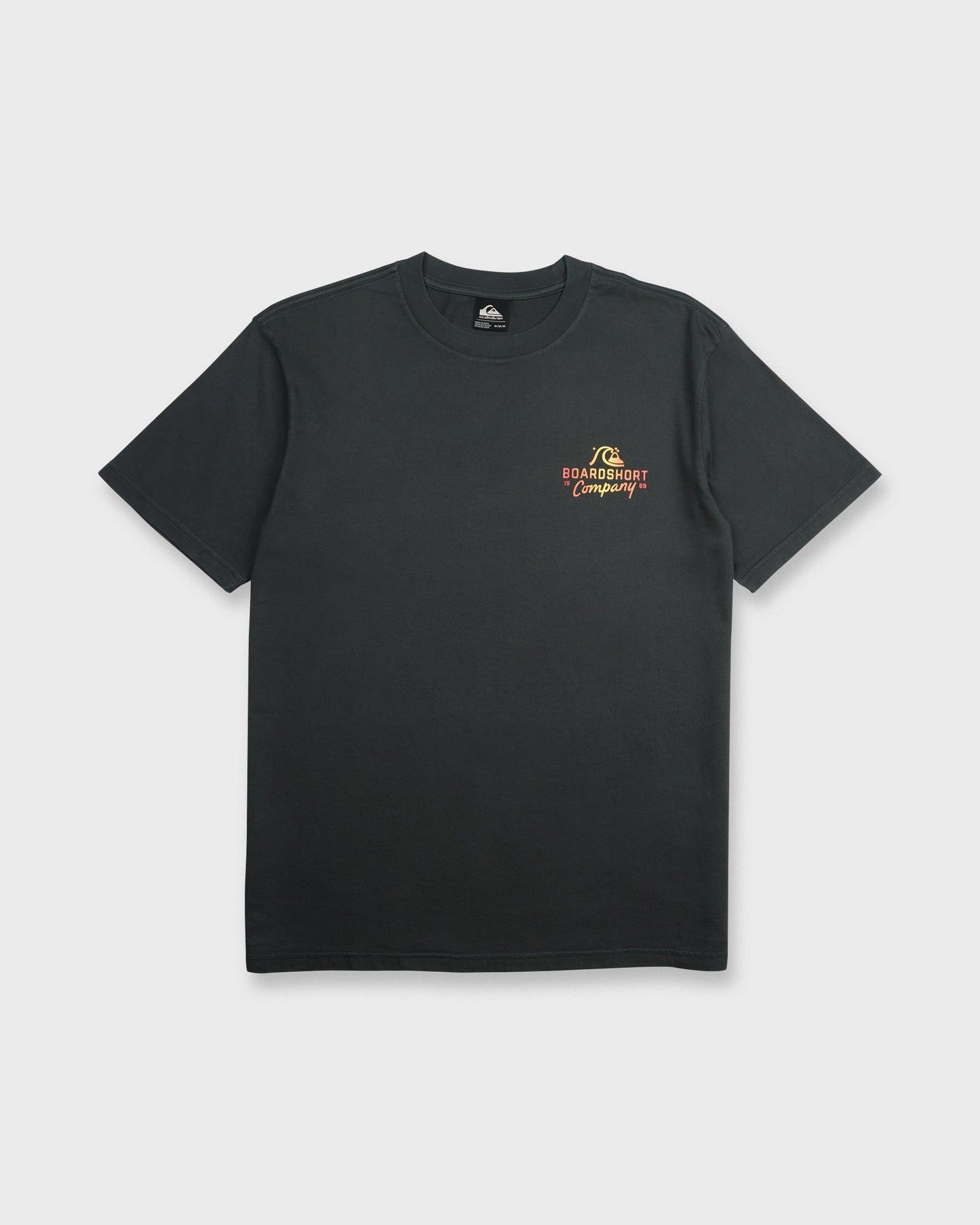 Factory Label Pigment Dye Short Sleeve Cotton T-Shirt - Phantom