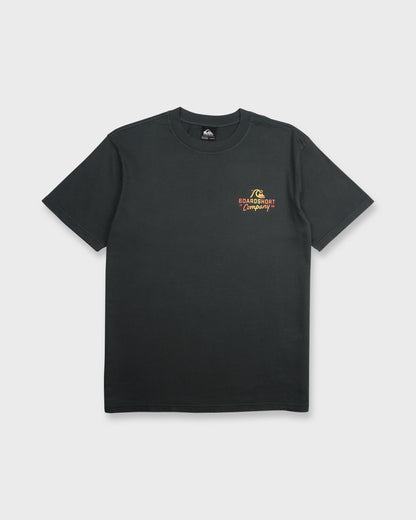 Factory Label Pigment Dye Short Sleeve Cotton T-Shirt - Phantom