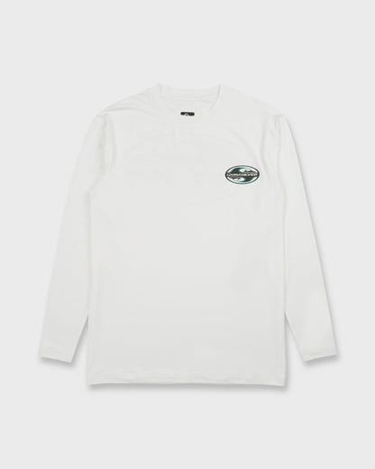 All Day Graphic 50 UPF Long Sleeve Surf Tee - White