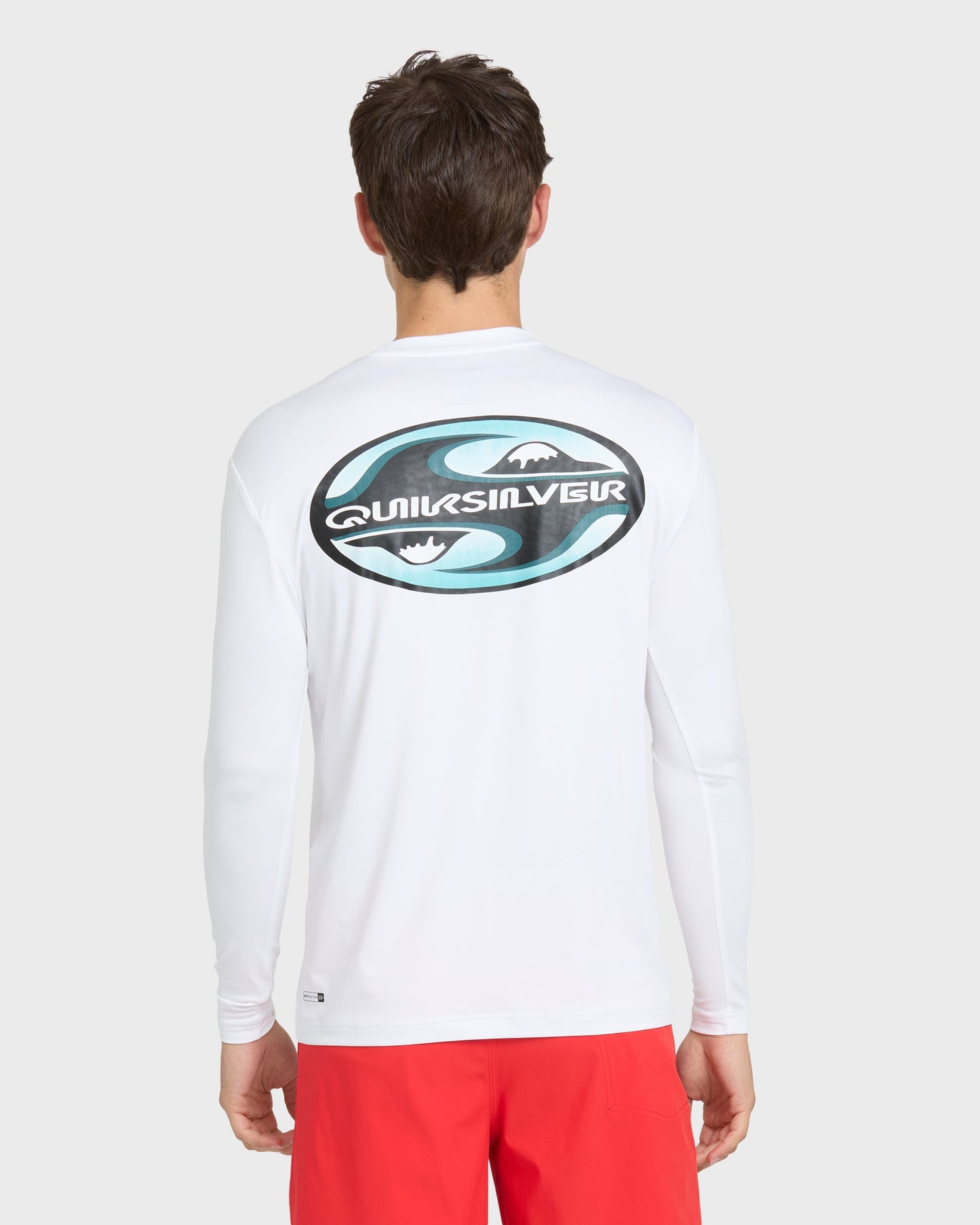 All Day Graphic 50 UPF Long Sleeve Surf Tee - White