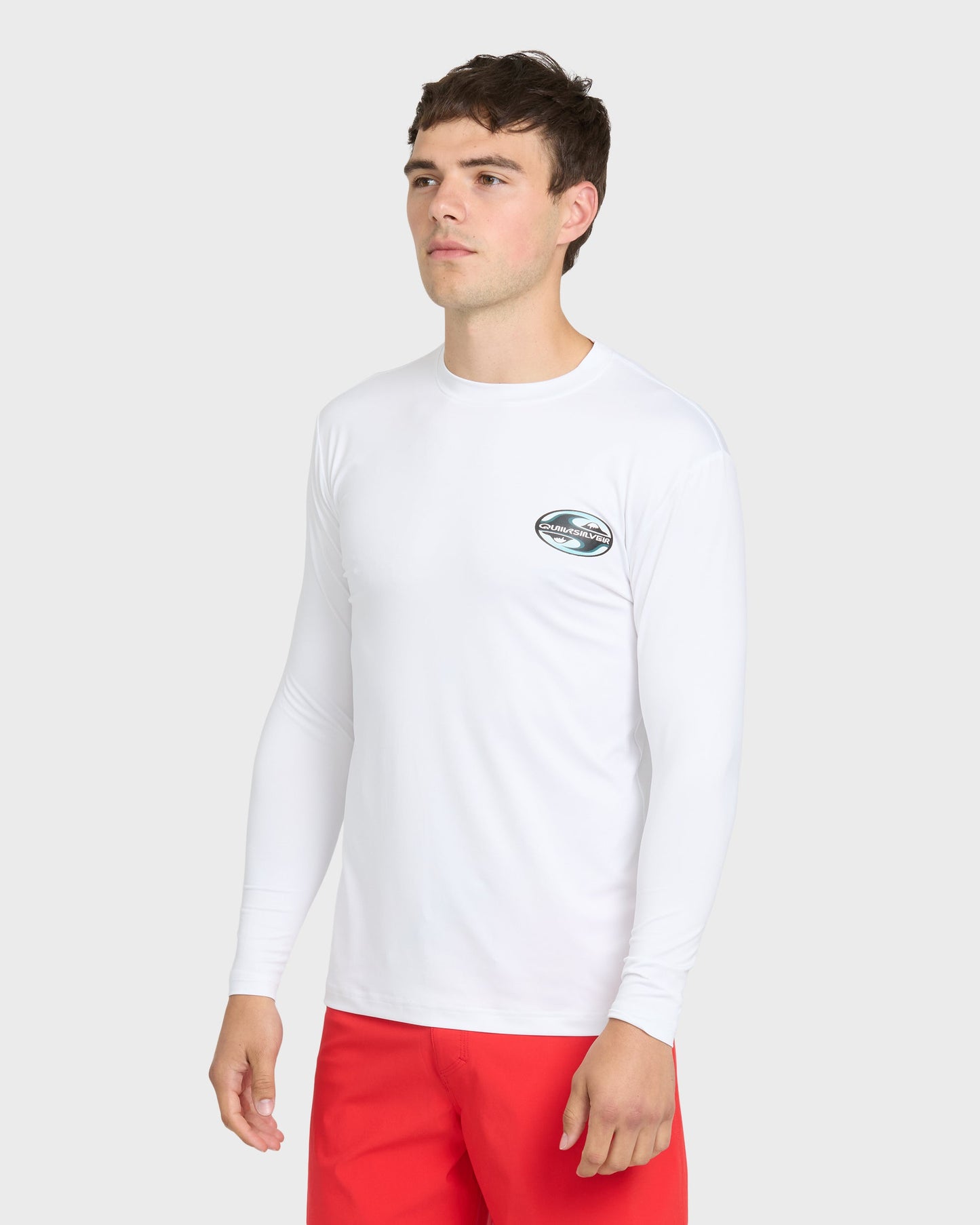 All Day Graphic 50 UPF Long Sleeve Surf Tee - White
