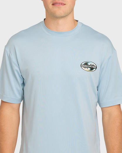 All Day Graphic 50 UPF Short Sleeve Surf Tee - Skyway
