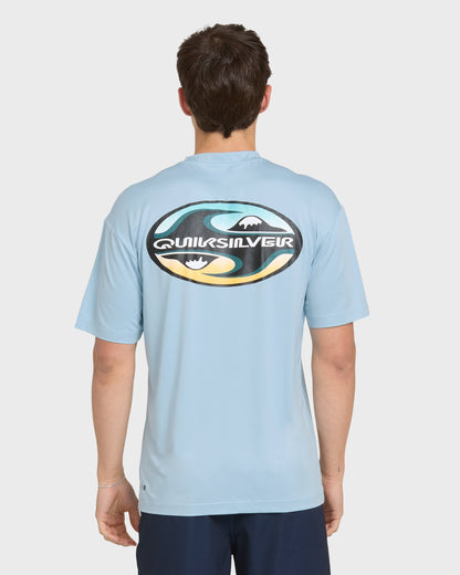 All Day Graphic 50 UPF Short Sleeve Surf Tee - Skyway