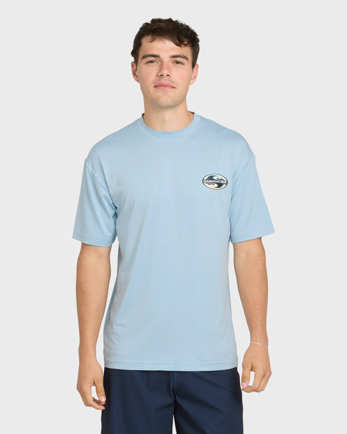 All Day Graphic 50 UPF Short Sleeve Surf Tee - Skyway