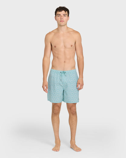 Ocean Mayhem 17" Swim Trunks - Aqua