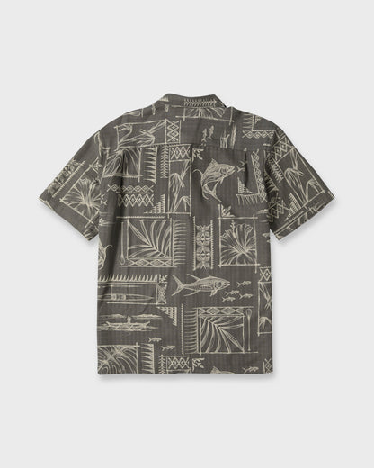 Waterman Paradise Bay Short Sleeve Woven Shirt - Phantom