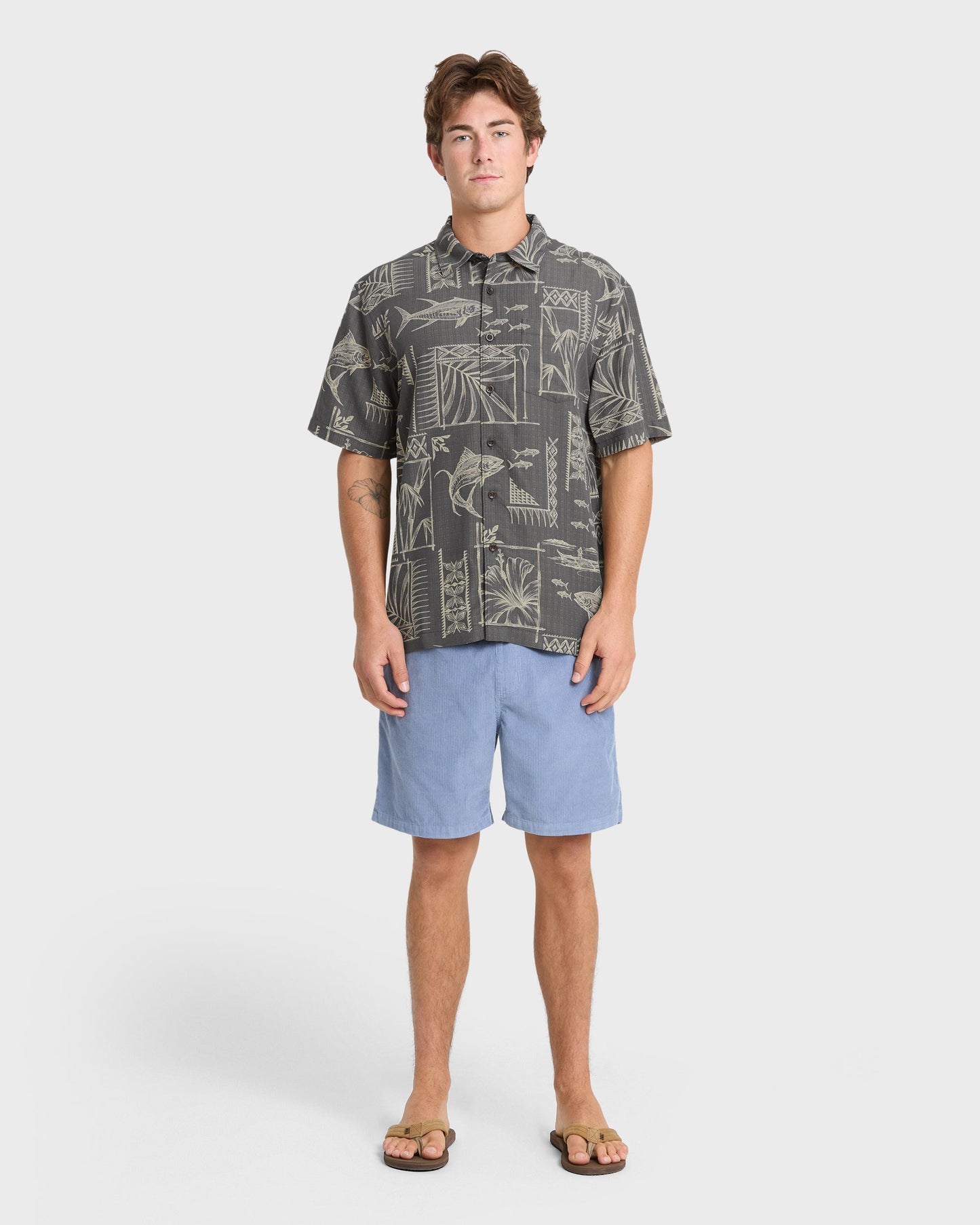 Waterman Paradise Bay Short Sleeve Woven Shirt - Phantom