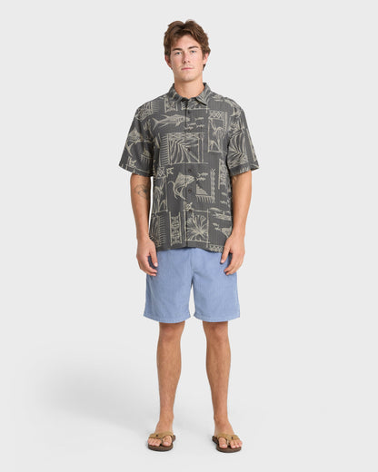 Waterman Paradise Bay Short Sleeve Woven Shirt - Phantom