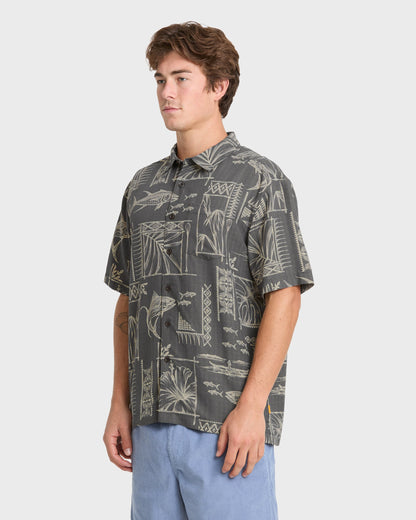 Waterman Paradise Bay Short Sleeve Woven Shirt - Phantom