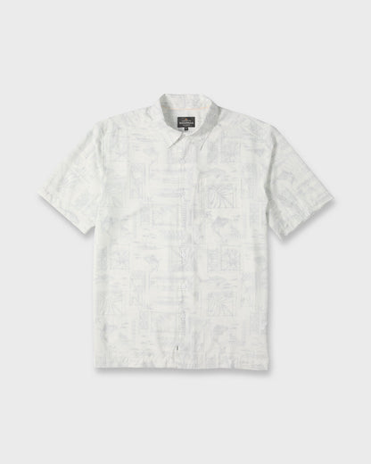Waterman Paradise Bay Short Sleeve Woven Shirt - White