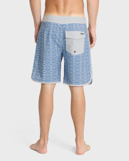 Nature Tile 19" Boardshorts - Quiet Harbor