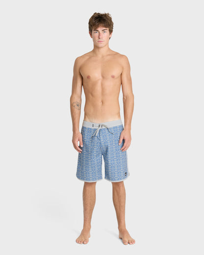 Nature Tile 19" Boardshorts - Quiet Harbor