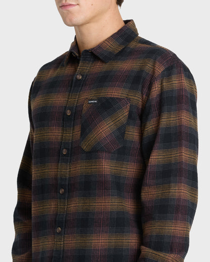 Breakwater Check Long Sleeve Flannel Shirt - Anthracite