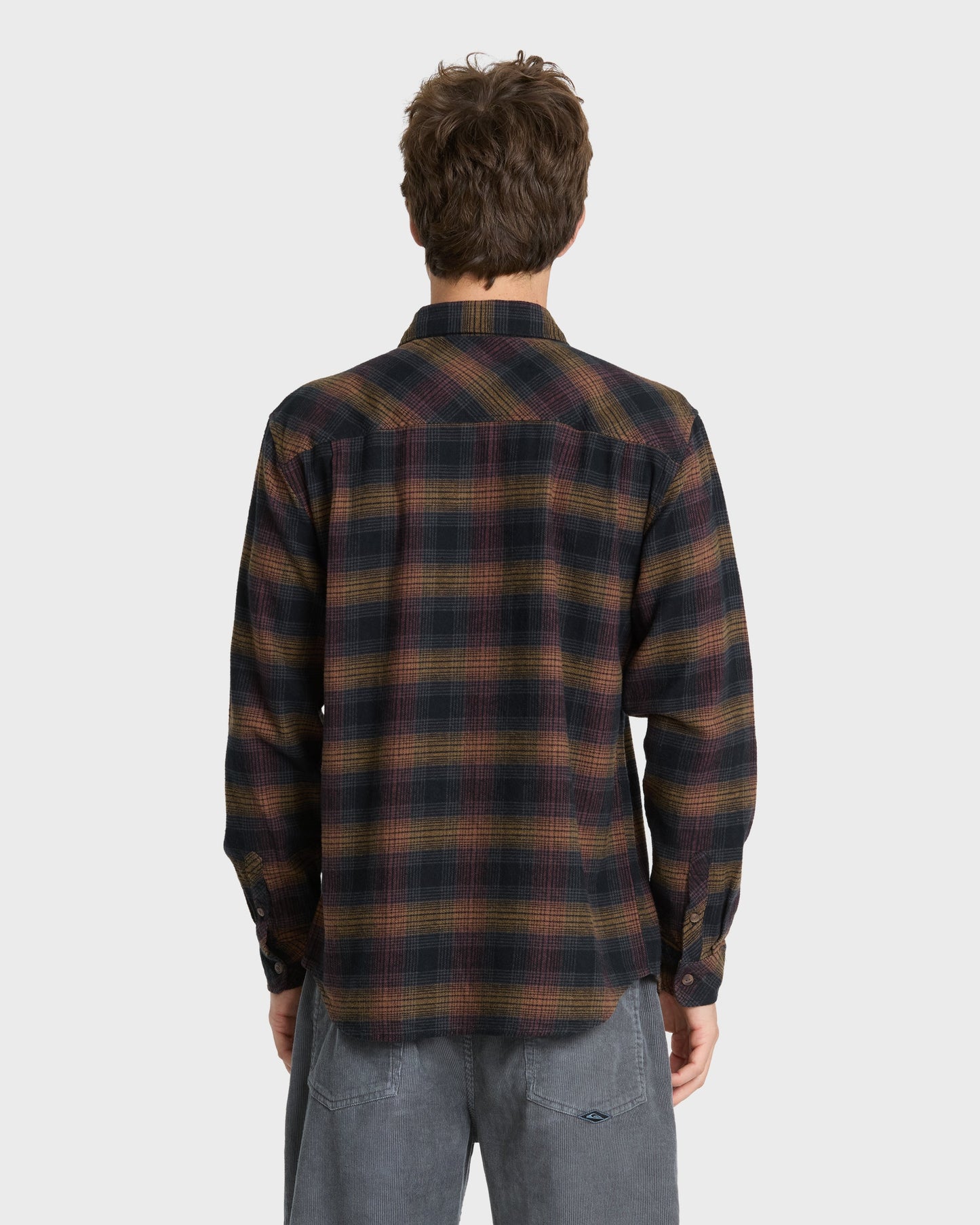 Breakwater Check Long Sleeve Flannel Shirt - Anthracite