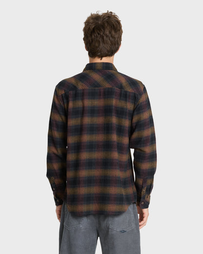 Breakwater Check Long Sleeve Flannel Shirt - Anthracite