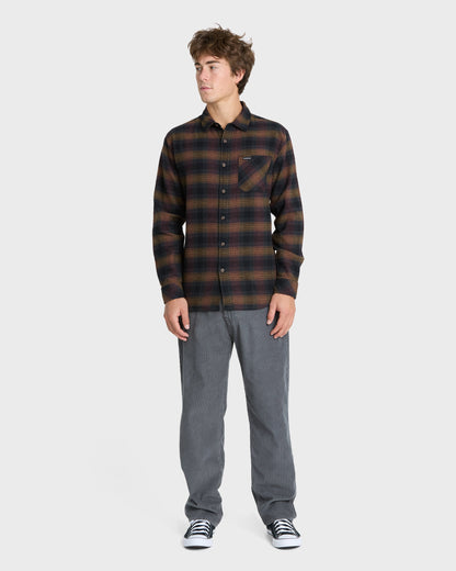 Breakwater Check Long Sleeve Flannel Shirt - Anthracite
