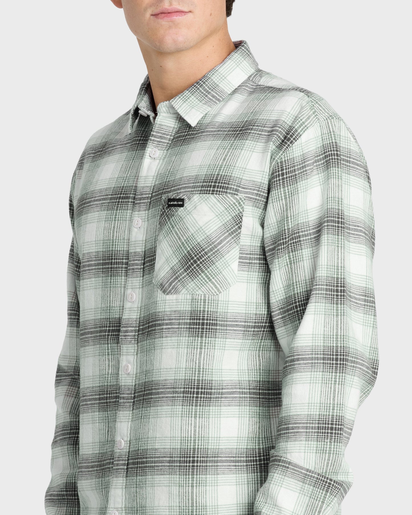 Breakwater Check Long Sleeve Flannel Shirt - Snow White