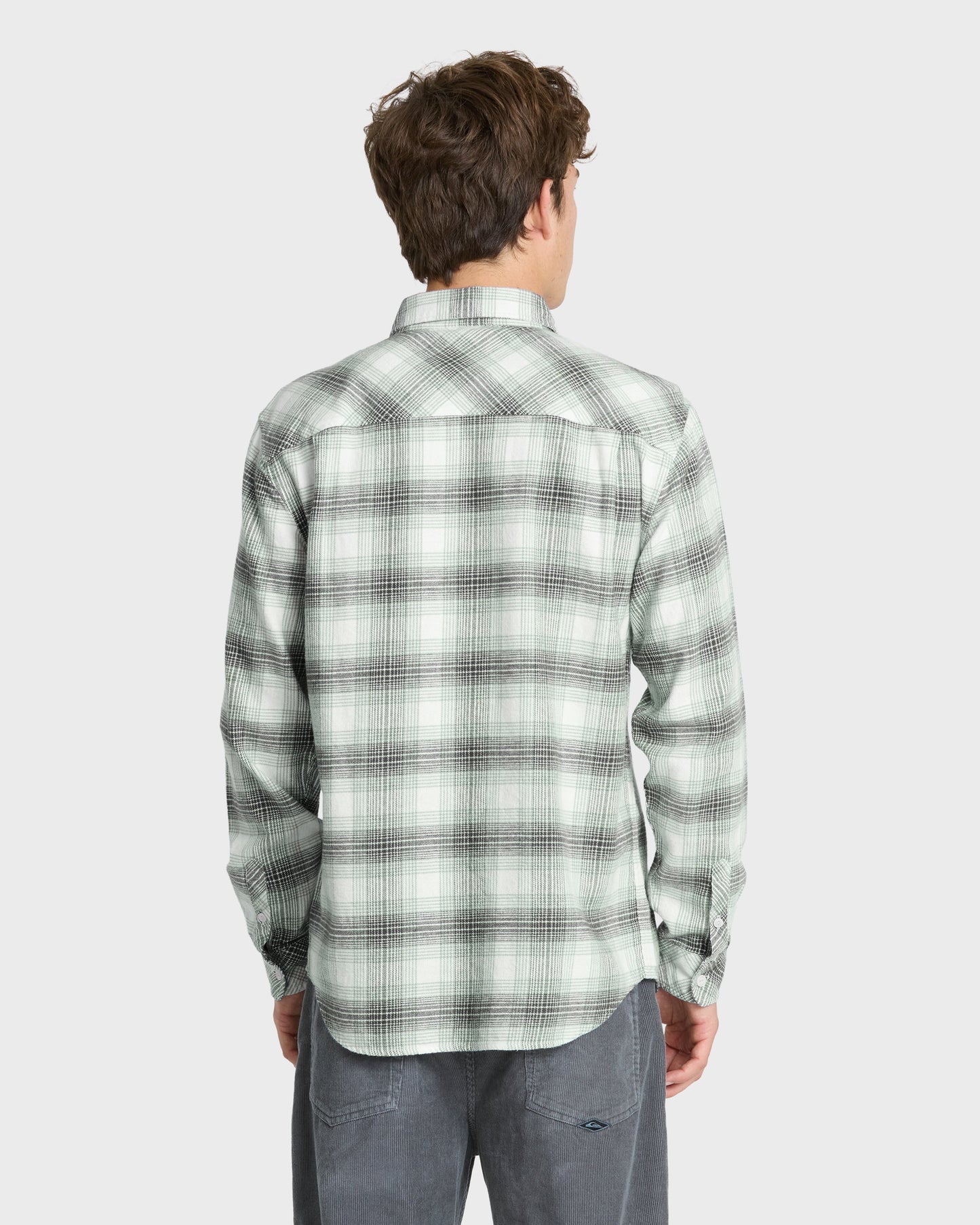 Breakwater Check Long Sleeve Flannel Shirt - Snow White