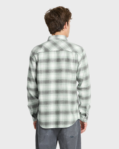 Breakwater Check Long Sleeve Flannel Shirt - Snow White