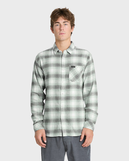 Breakwater Check Long Sleeve Flannel Shirt - Snow White