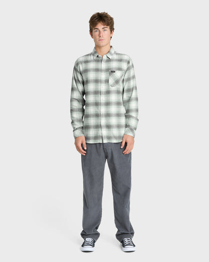 Breakwater Check Long Sleeve Flannel Shirt - Snow White