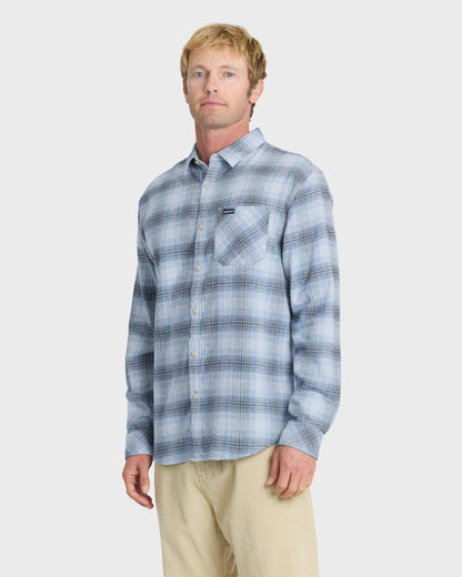Breakwater Check Long Sleeve Flannel Shirt - Skyway