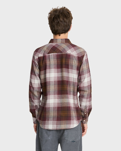 Avalon Long Sleeve Flannel Shirt - Oxblood Red