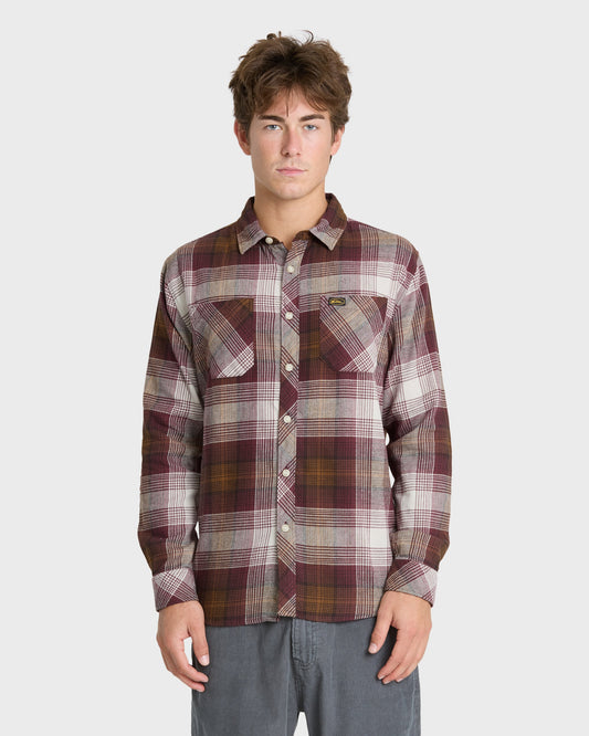 Avalon Long Sleeve Flannel Shirt - Oxblood Red