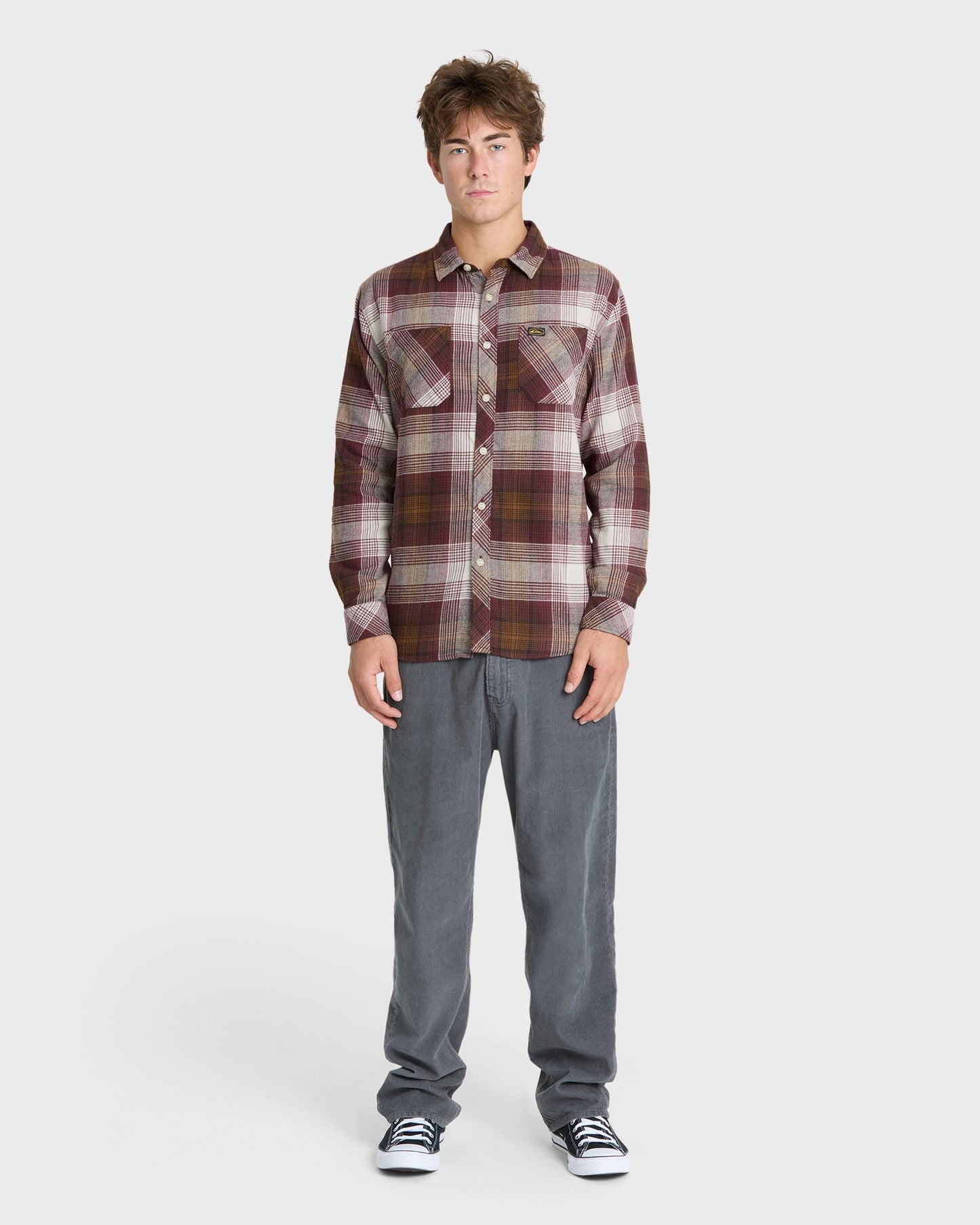 Avalon Long Sleeve Flannel Shirt - Oxblood Red