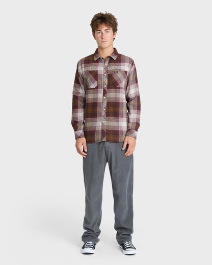 Avalon Long Sleeve Flannel Shirt - Oxblood Red