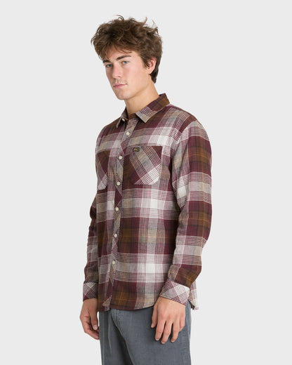 Avalon Long Sleeve Flannel Shirt - Oxblood Red