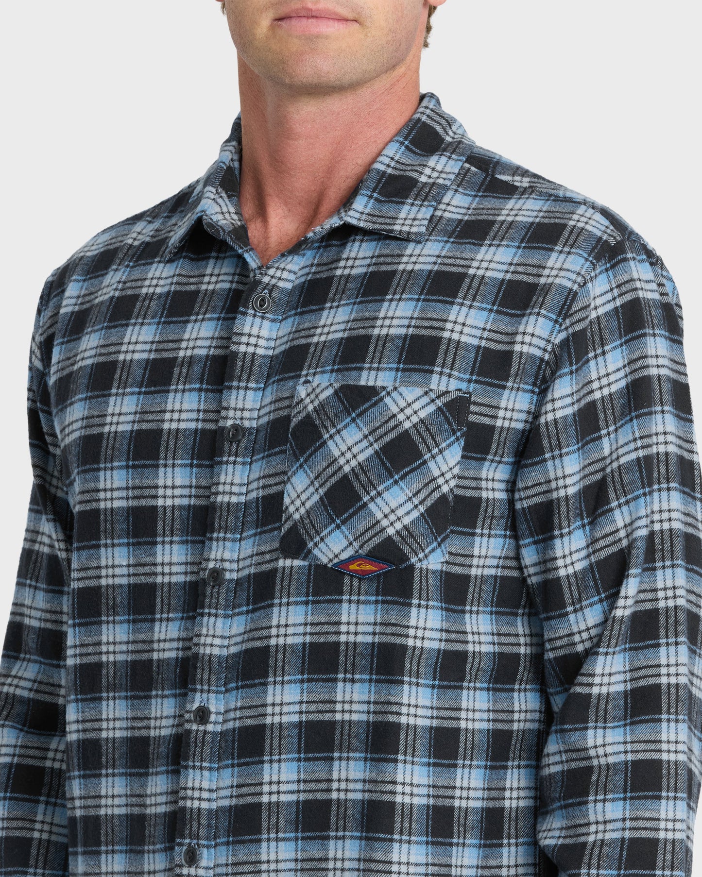 Saltwater Long Sleeve Flannel Shirt - Total Eclipse