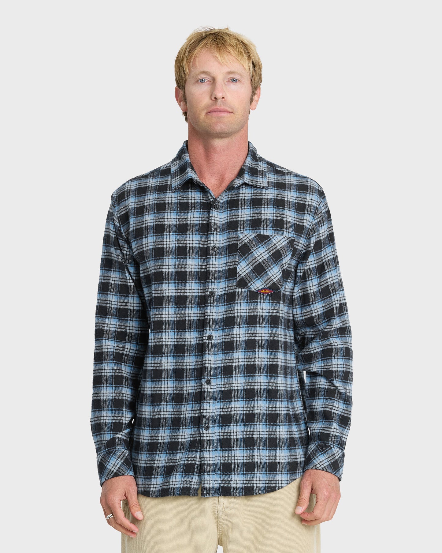 Saltwater Long Sleeve Flannel Shirt - Total Eclipse