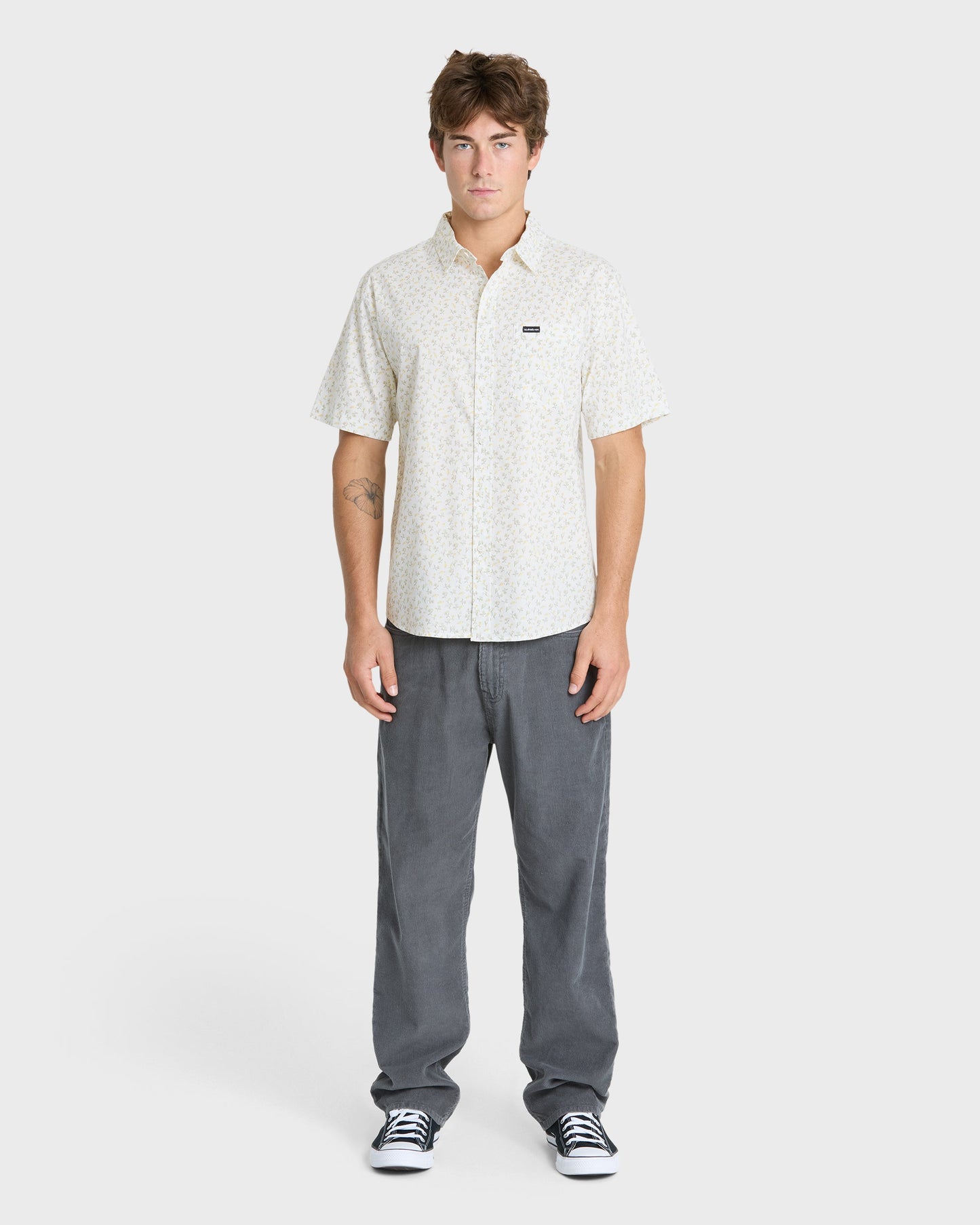 Mesa Meadow Classic Short Sleeve Woven Shirt - Snow White