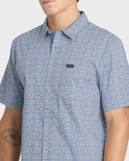Nature Tile Classic Short Sleeve Woven Shirt - Quiet Harbor