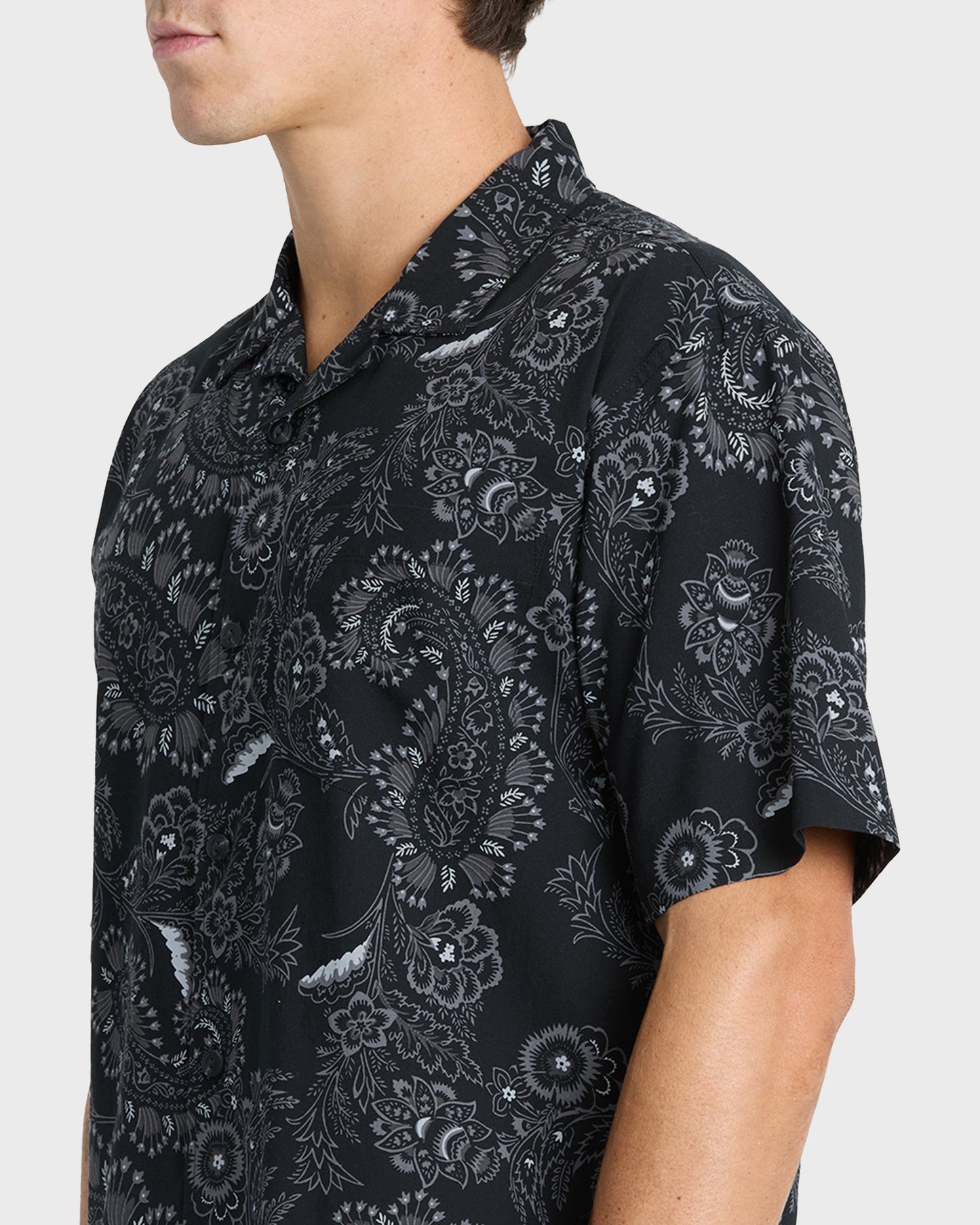Crescent Camp Short Sleeve Woven Shirt - Anthracite